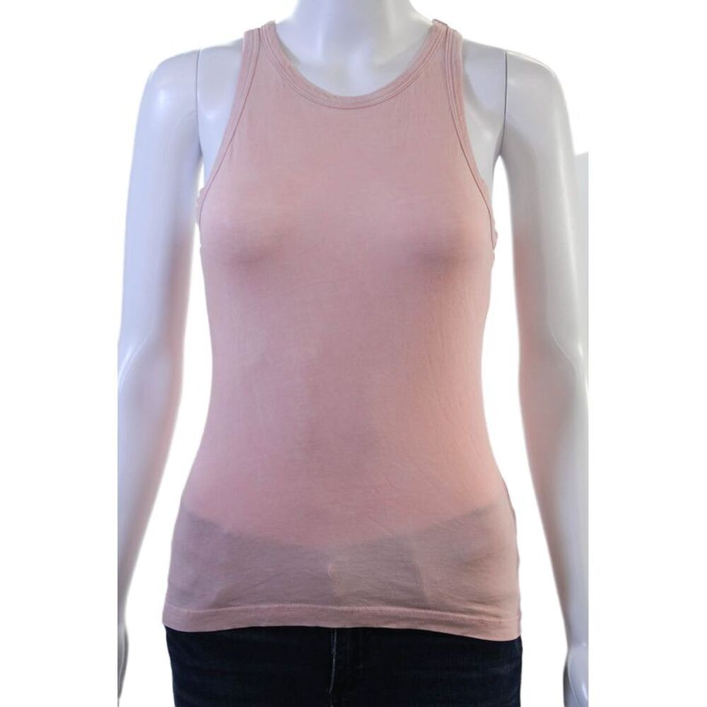 Cotton Citizen Womens Pink High Neck Sleeveless Tank Supima Cotton Size XS